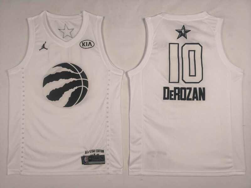 Men Toronto Raptors #10 Derozan White 2108 All Stars NBA Jerseys->toronto raptors->NBA Jersey